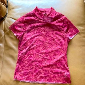 Transparent pink flower top, free people